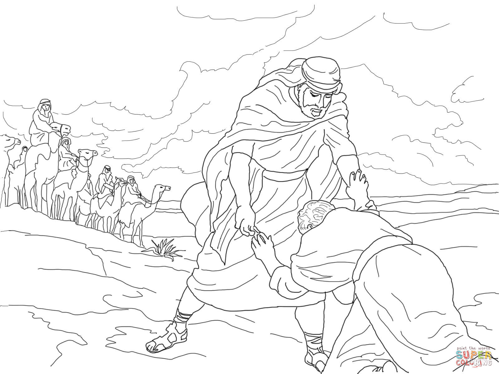 1 Esau Forgives Jacob Coloring Page