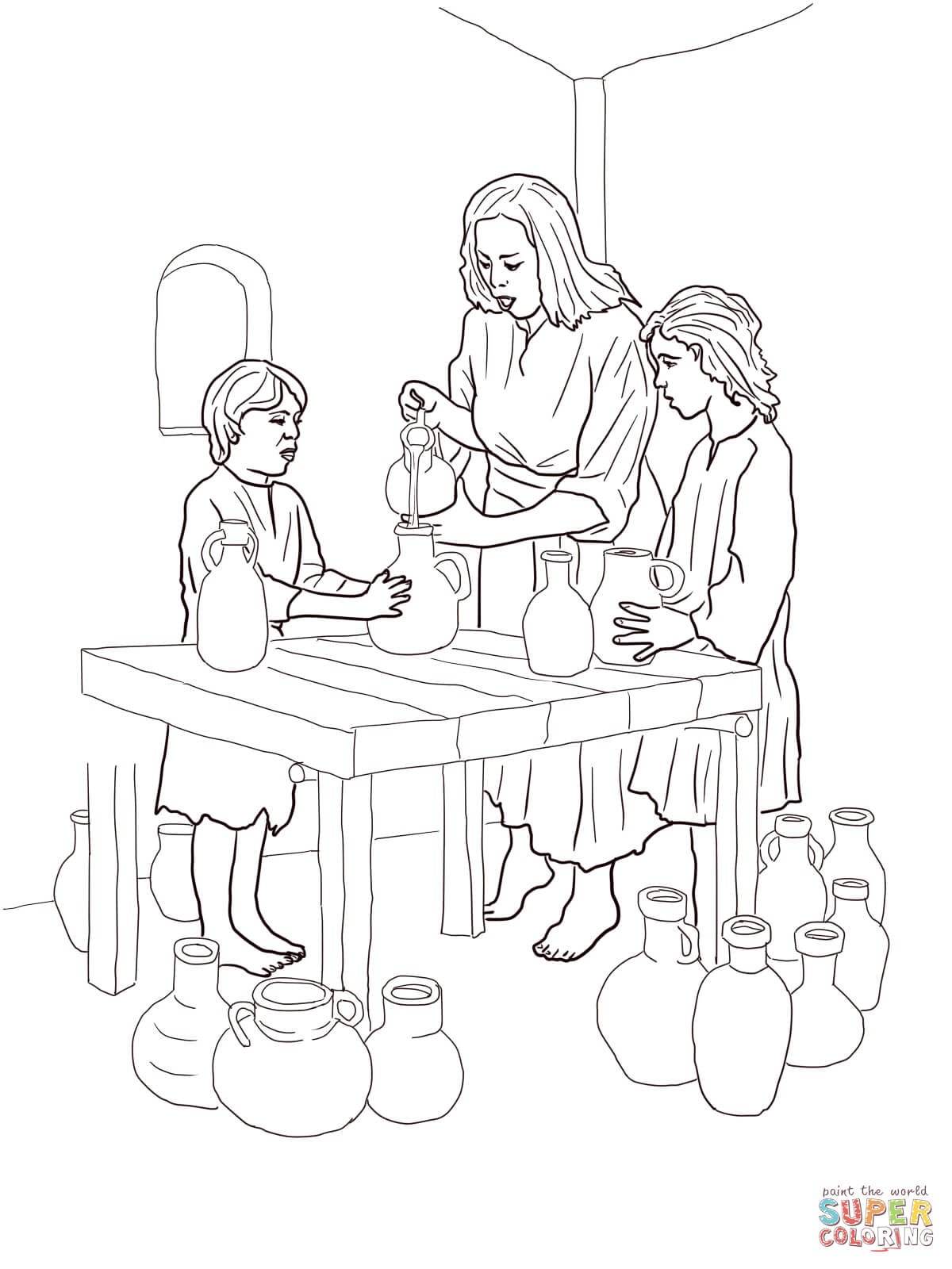 13 Elisha Helps Widow Coloring Page