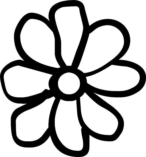 Outline Drawing Flower Plant Historic Writing