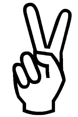 Victory Sign Coloring Sheet