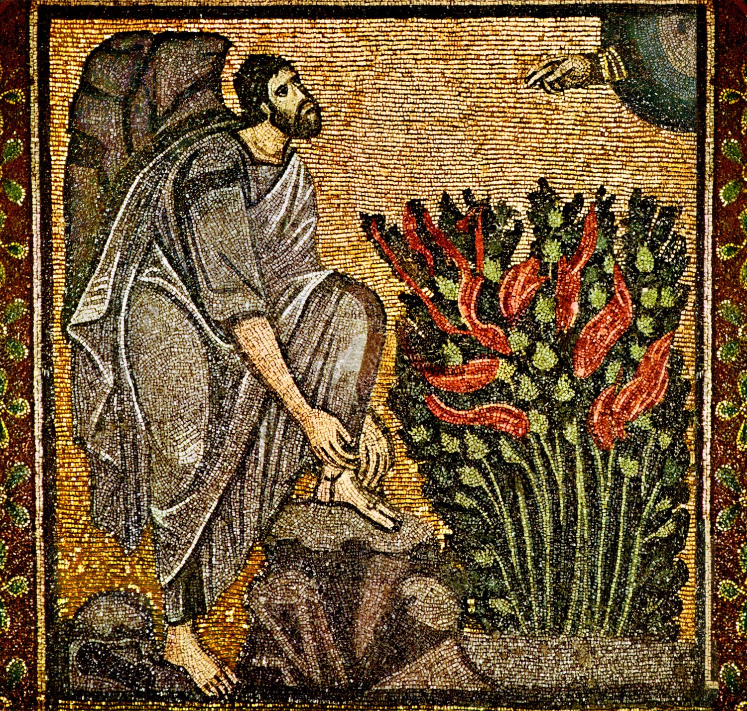 5 Moses Burning Bush Bysantine Mosaic