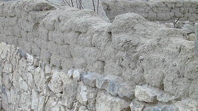 Mudbricks On Stone Foundation Near Derbe Tb010101735 Bibleplaces