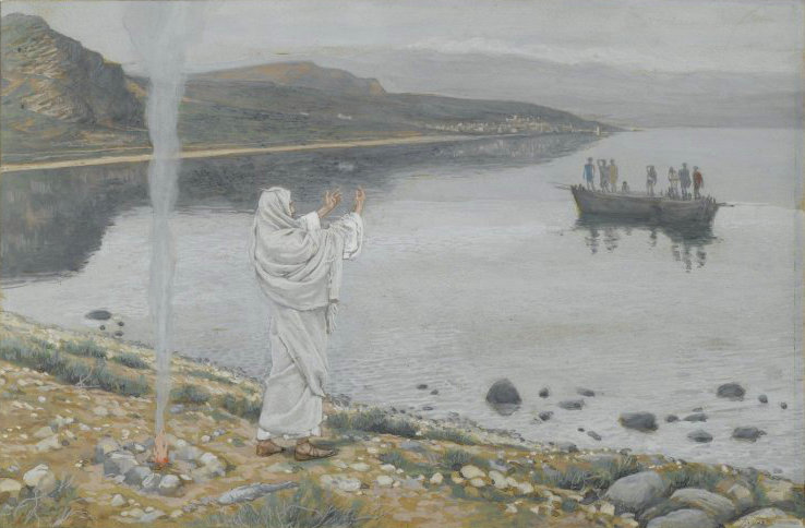 5 Tissot Christus Verschijnt Op De Oever Van Het Meer Van Tiberias