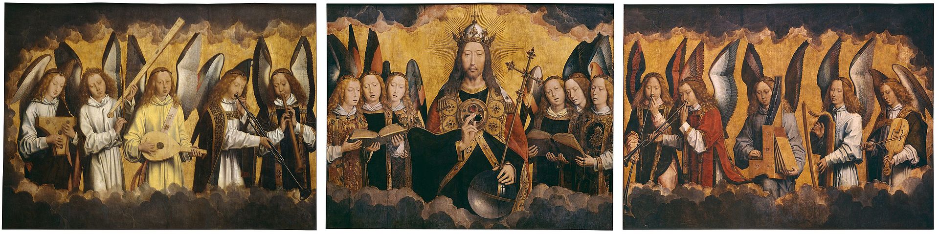 5 Hans Memling Christ With Singing And Music Making Angels