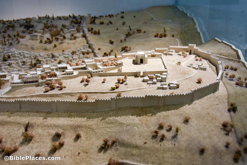 Temple Mount On Model Of Jerusalem During Divided Monarchy From East Mjb1903102466c