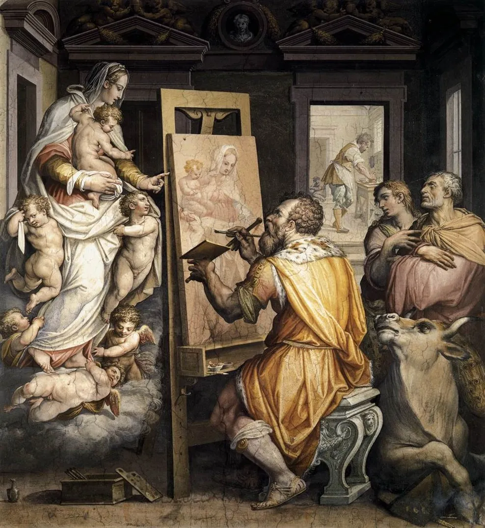 Georges Vasari Sint Lucas Schildert De Verschijning Van De Maagd