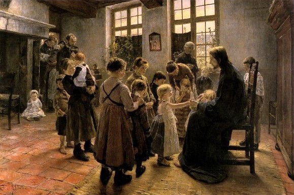 Fritz Von Uhde  Laat De Kinderen Tot Mij Komen  1884