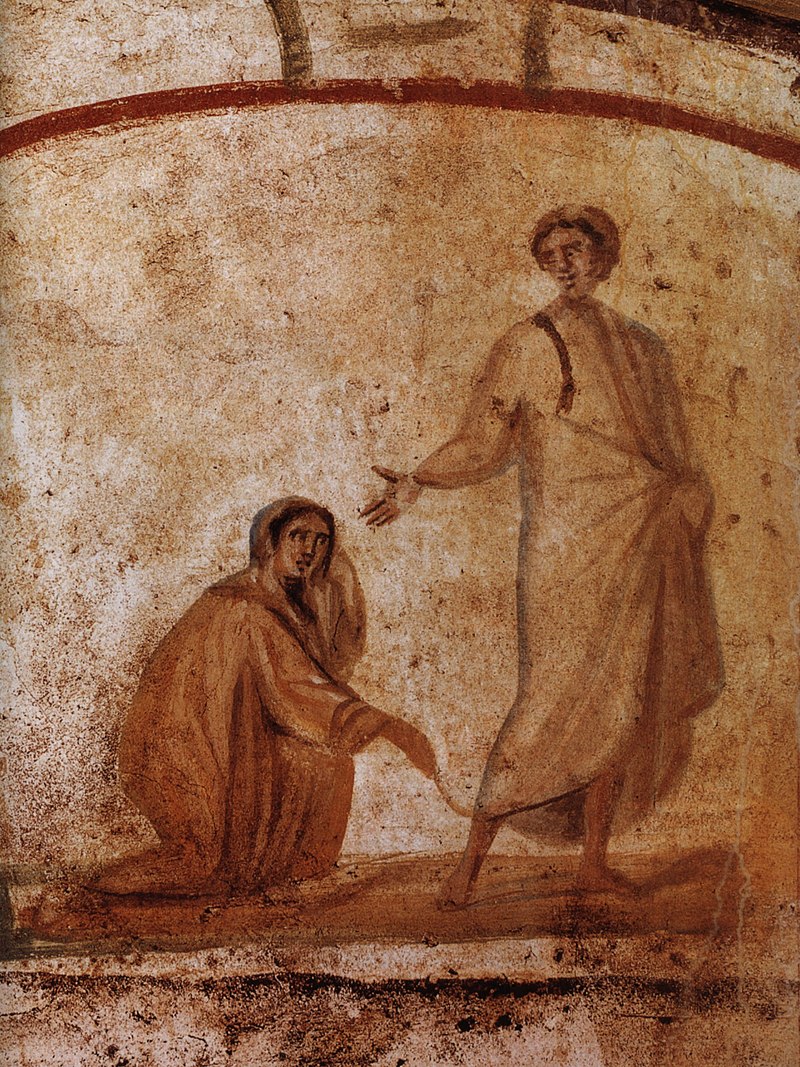 Wikimedia Healing Of A Bleeding Women Marcellinus Peter Catacomb