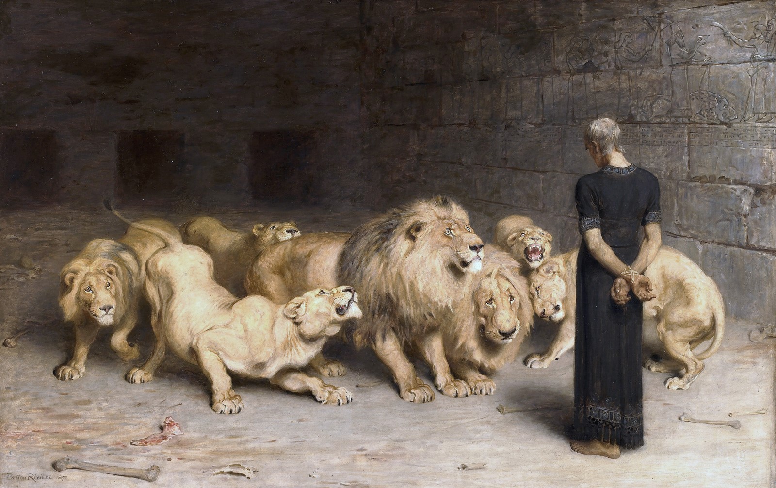 Daniel In The Lions' Den, By Briton Rivière