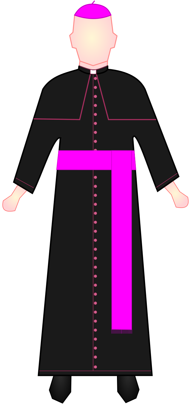 Cassock With Pellegrina (Catholic Bishop).svg