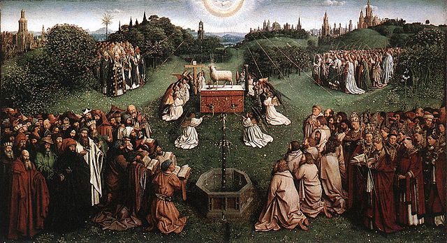 640px Jan Van Eyck The Ghent Altarpiece Adoration Of The Lamb