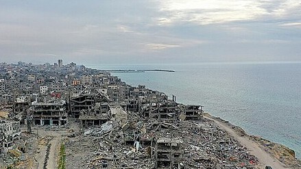 WIKIMEDIA Aerial View Of Destruction In Beach Refugee Camp, Gaza Strip Det